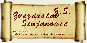 Zvezdoslav Simjanović vizit kartica